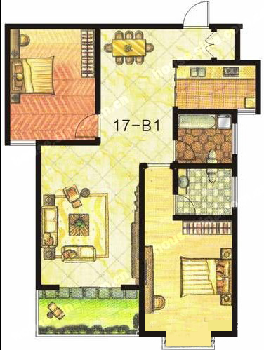 東方明珠 2室2廳2衛(wèi)1廚1陽(yáng)臺(tái) 114.07㎡