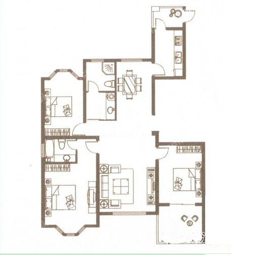 3室2廳2衛(wèi)142㎡（實(shí)際測(cè)量148.15㎡）